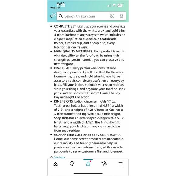 Minamilist bathroom accessories set - Picture 9 of 9